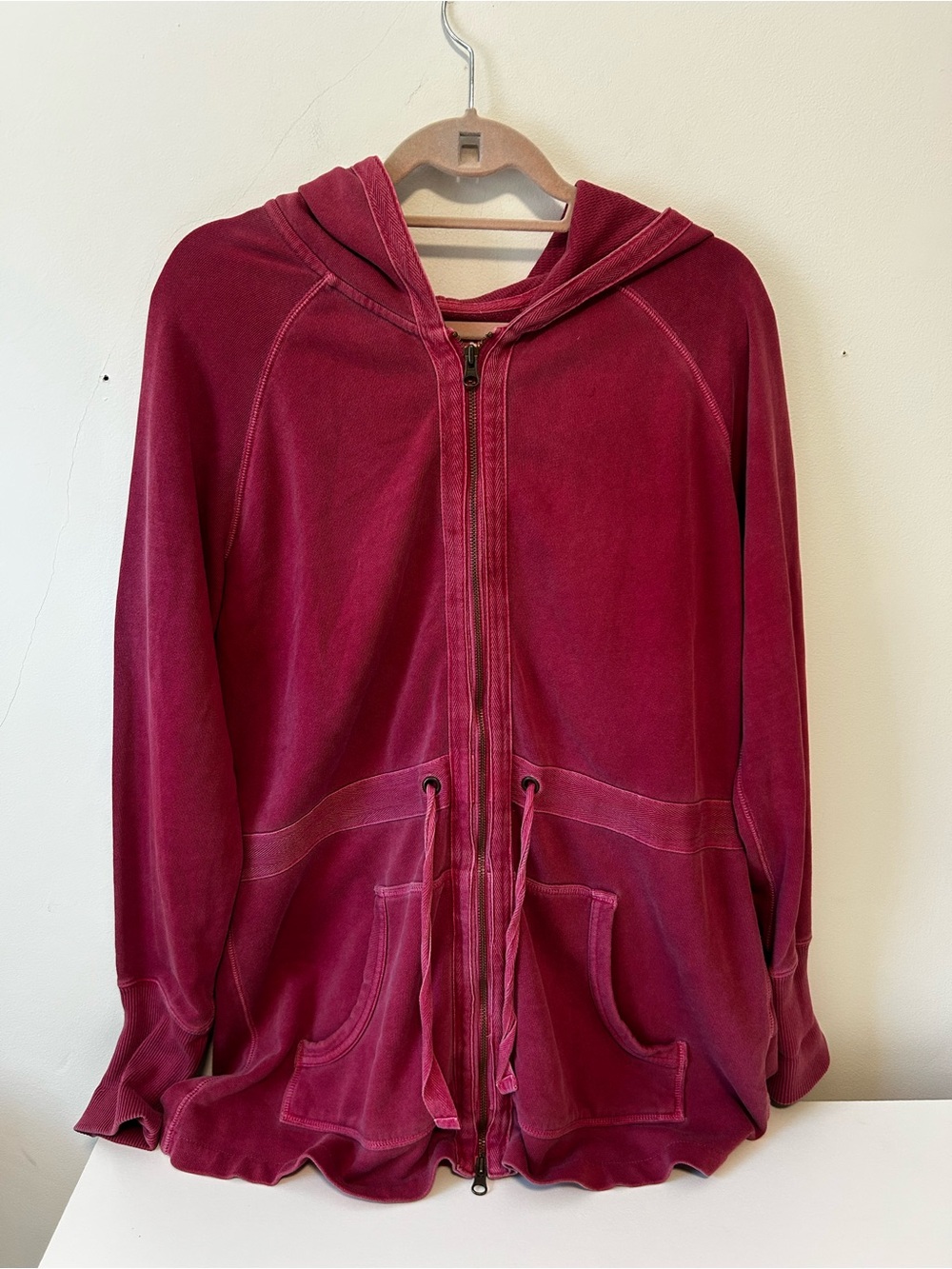 Old Navy Women's Full-Zip Hoodie in Deep Berry
